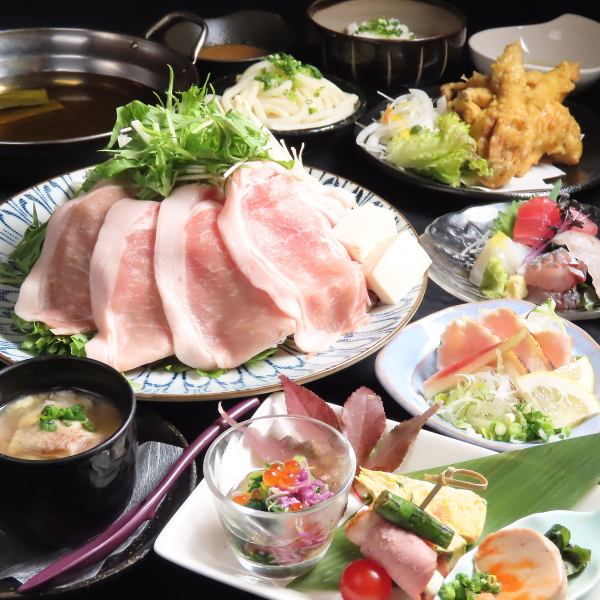 最喜歡的迎送會套餐【附2小時無限暢飲】甜豬排、炸豬排等8道菜品4,500日元！*每10人免費1人！