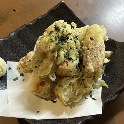 山盛りちくわの磯辺揚げ