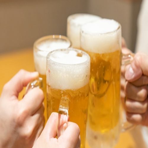 2時間飲み放題+お料理コース☆ビール・日本酒・サワー・カクテルなど充実飲み放題で大満足。