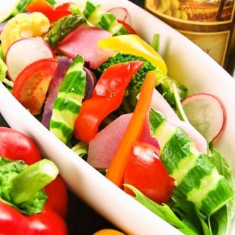 Colorful vegetable root vegetable salad