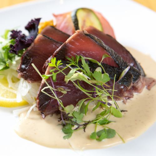 Skipjack tuna ginger sauce