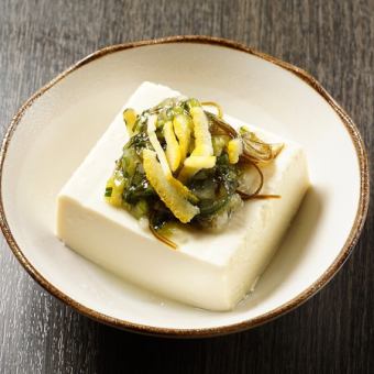 ◎ Yuzu scented wasabi kelp cold tofu