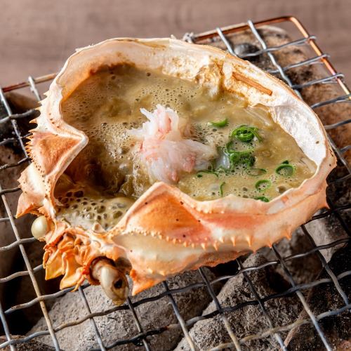 蟹の甲羅味噌焼き