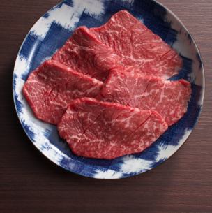 Various types of black beef lean loin