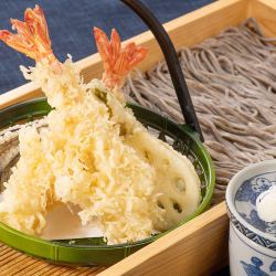 Large shrimp tempura white (cold soba)