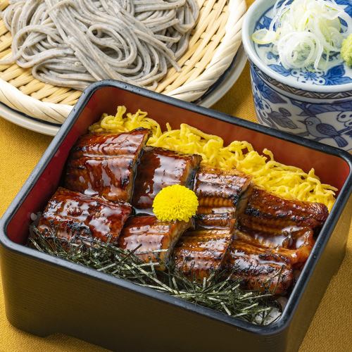 Sesame soba and eel over rice set