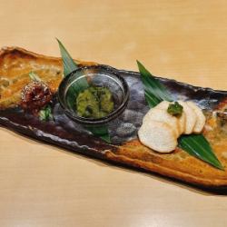 三拼盤（芥末海帶、炙烤鰹魚梅子、醬油山藥）