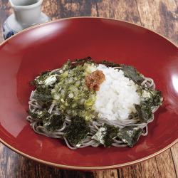 わさび昆布と鬼おろしの花巻そば