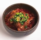 炖牛筋和玉米粥