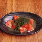 Sea grapes and tomatoes with Shikuwasa citrus flavor