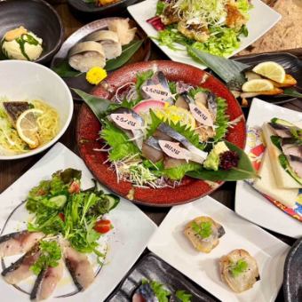 당일 OK! 가루톳토 모듬이나 소금 구이 꼬치・고등어 스시 등 전 12품 “★OMAKASE★플랜” 요리만 5000엔