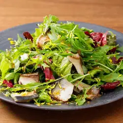 Seared marinated mackerel Japanese-style salad