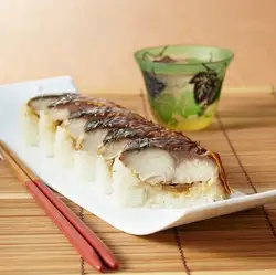 Grilled mackerel sushi