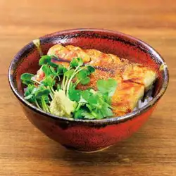 Grilled mackerel rice bowl, Hitsumabushi style