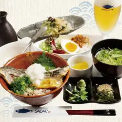 Mackerel rice set meal
