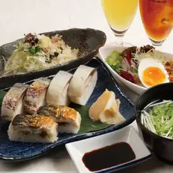 Mackerel sushi dinner set meal