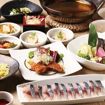 11月～◆冬季限定◆〔鍋〕2時間飲み放題付『とろさばしゃぶしゃぶ鍋コース』5500円/忘年会に