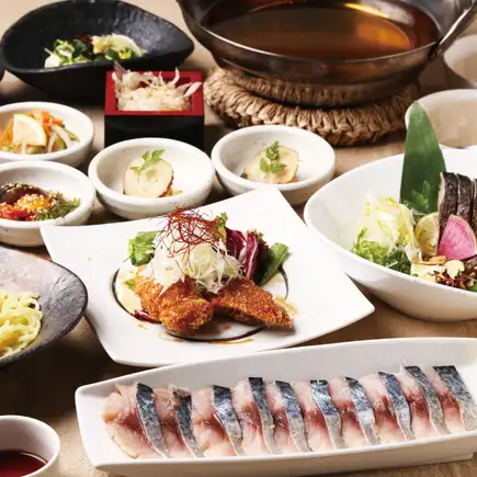 11月～◆冬季限定◆〔鍋〕2時間飲み放題付『とろさばしゃぶしゃぶ鍋コース』5500円/忘年会に