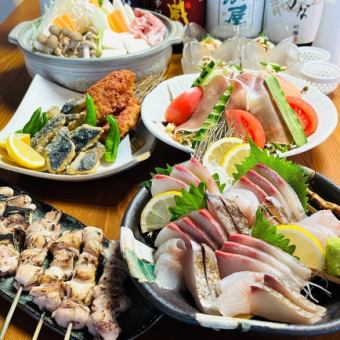 【各種ご宴会にお勧め】100分飲み放題付き全8品海鮮寄せ鍋コース 5500円（税込）！