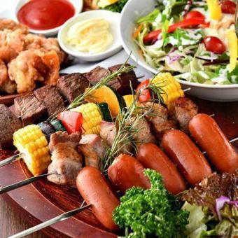 [Meat Festival] 2-hour all-you-can-drink "Authentic Churrasco & Selectable Meat Bar All-You-Can-Eat" [8 dishes in total/4500 yen → 3600 yen]