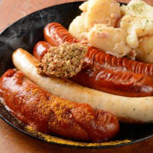 Assorted grilled sausages