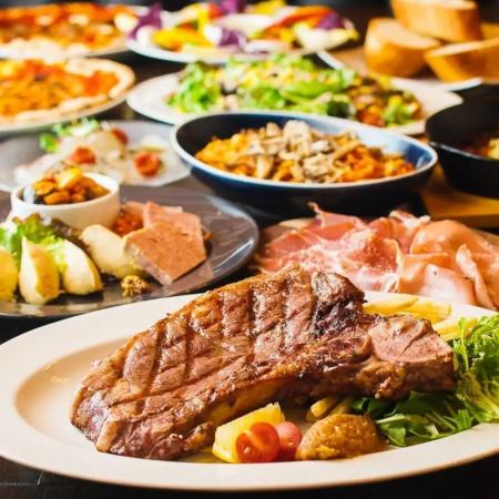 [60 minutes all-you-can-drink included] Enjoy all 5 items including ajillo, fried food, and assorted appetizers with alcohol ♪ "Sakudomi 2000 yen plan"