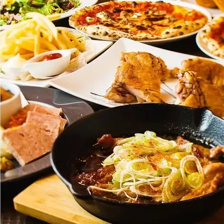 【日曜～木曜日限定】石窯ピッツァやアヒージョ堪能コース2時間飲み放題付5,000円⇒4,500円