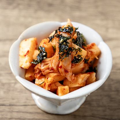 Raw yam kimchi