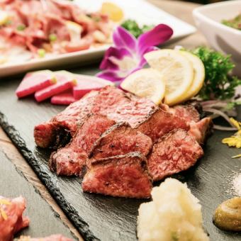 [2 hours all-you-can-drink included] Beef skirt steak on an iron plate and Japanese beef nigiri - Reasonable trial course -