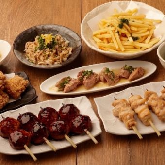 【秋冬Aコース】すみれの人気メニューが楽しめる 焼き鳥コース