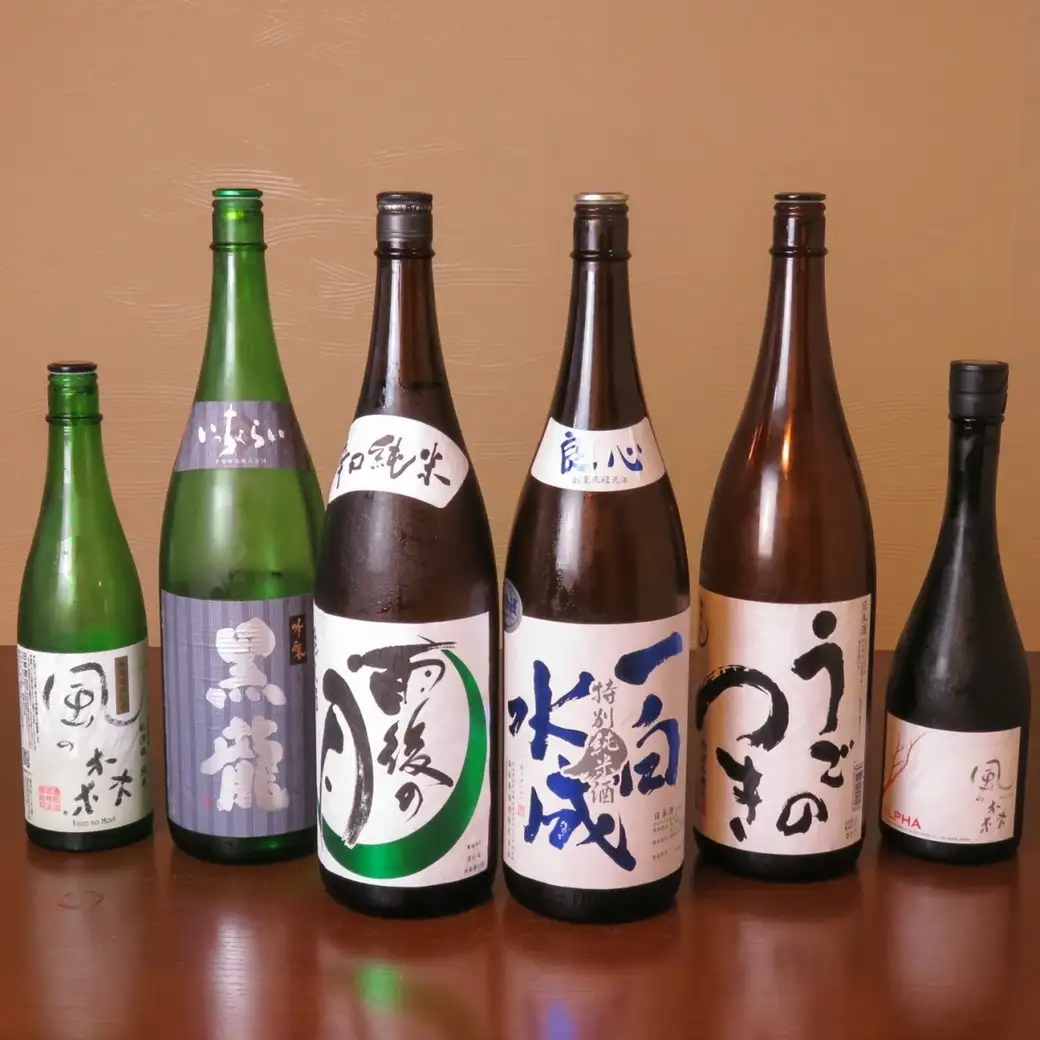 日本酒の数が多いので、色んな料理と合います