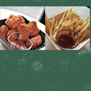 豊富な種類のフードメニュー