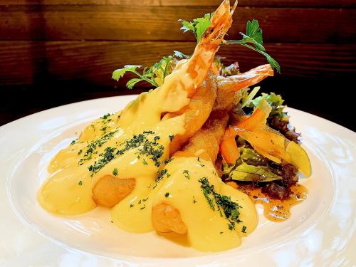 (Grilled dish) Plump shrimp mayo