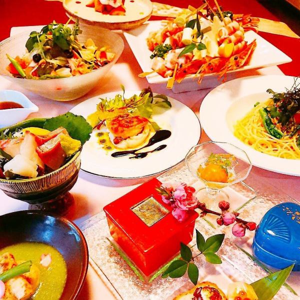 Popular NO1! Recommended by the chef! Seasonal taste course (10 dishes in total) 4300 yen (tax included)