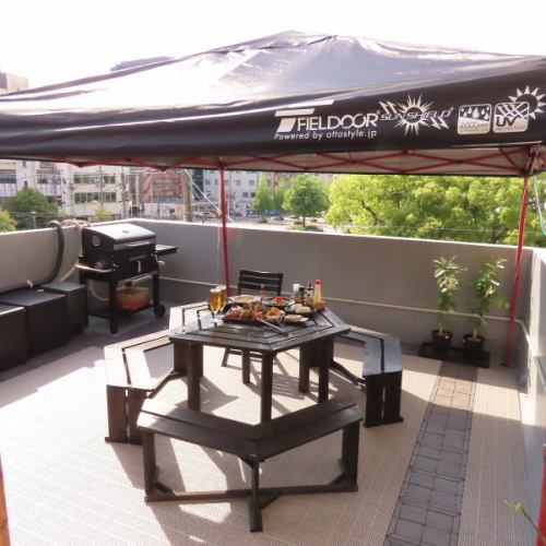 屋上BBQがスタート◎