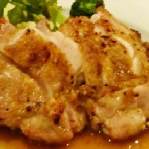 Grilled domestic chicken thigh