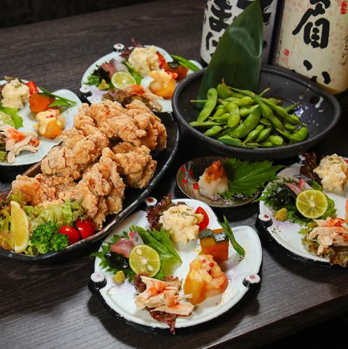 【自慢のエビマヨ×鮮魚のお刺身など全7品2H飲放付3000円】宴会に最適なコース料理を多数ご用意！