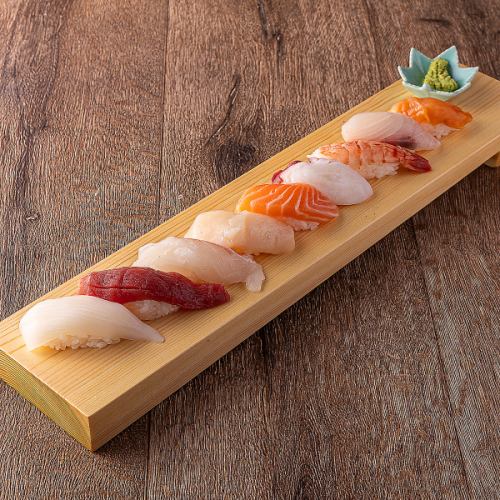 本日の握り寿司九貫