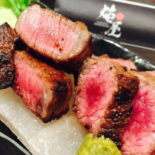 Charcoal grilled Fukushima Wagyu beef