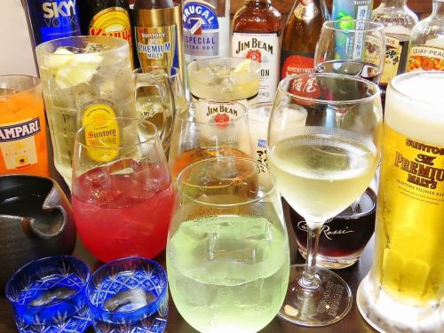 Enjoy all-you-can-drink approximately 80 types of alcohol at great value!