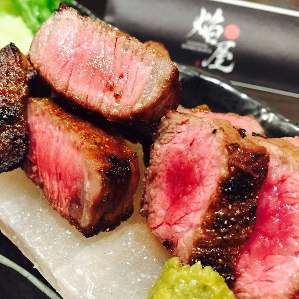Charcoal grilled Fukushima Wagyu beef