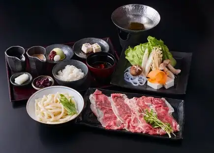 ディナー 【すき焼き・しゃぶしゃぶ 選べる】 お手軽コース：彩