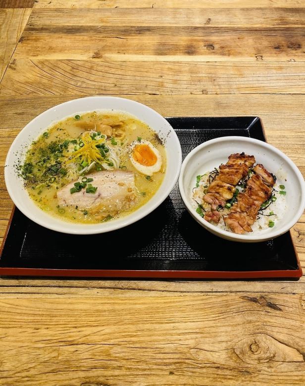 Ramen + mini yakitori bowl