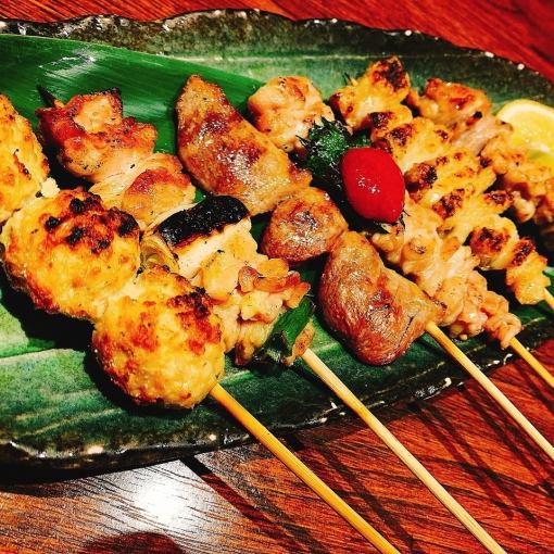 Our proud charcoal-grilled yakitori main course ☆ 2 hours of all-you-can-drink + 9 dishes 5,000 yen (tax included)