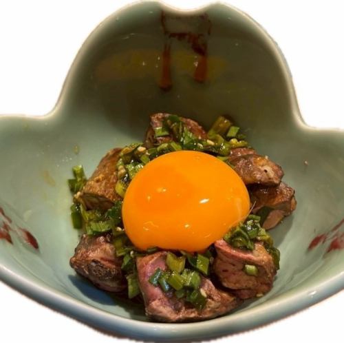 炭火焼きレバーのニラ卵