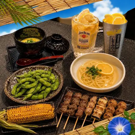 夏コース 2時間飲み放題+12品5500円(税込)