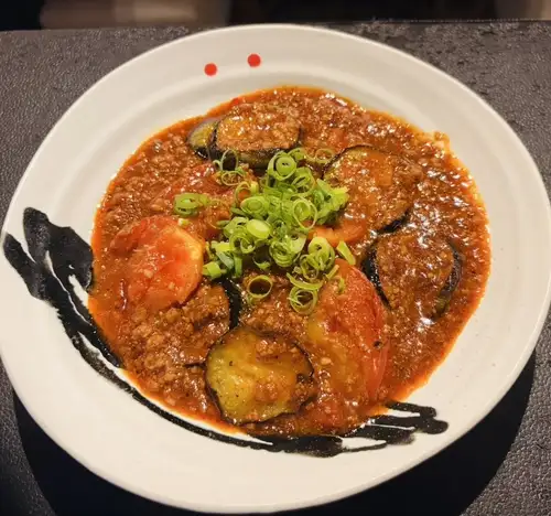 赤辛トマト麻婆茄子