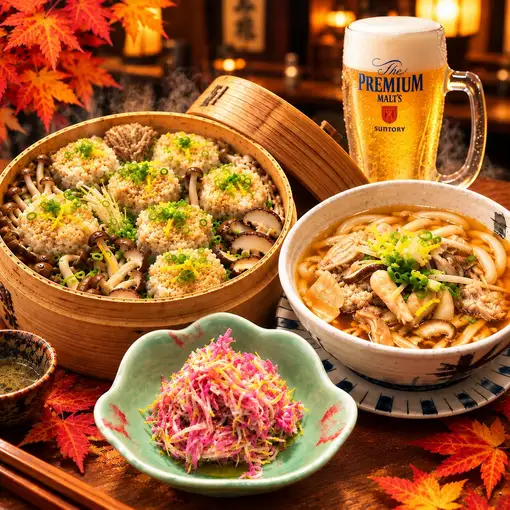 秋の味覚コース 2時間飲み放題＋12品5500円（税込）