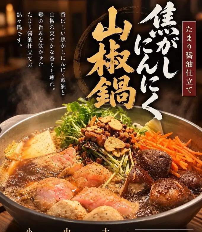 烤蒜山椒火鍋（1-2人份）
