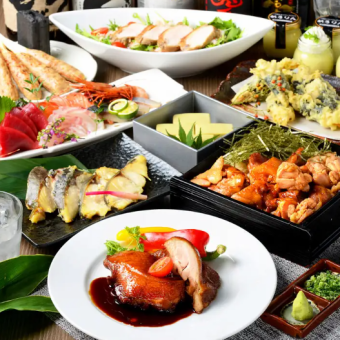 May to July [180 minutes all-you-can-drink] Fresh fish sashimi, young chicken steak, etc. [Eat Course] 8 dishes total 3,500 yen